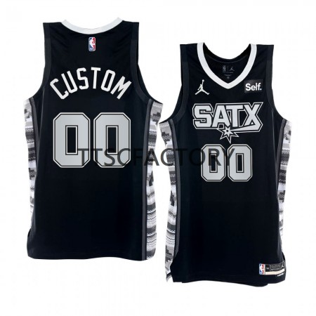 Dres San Antonio Spurs Prilagođeni Nike 2022-23 Statement Edition Crno Swingman - Muške